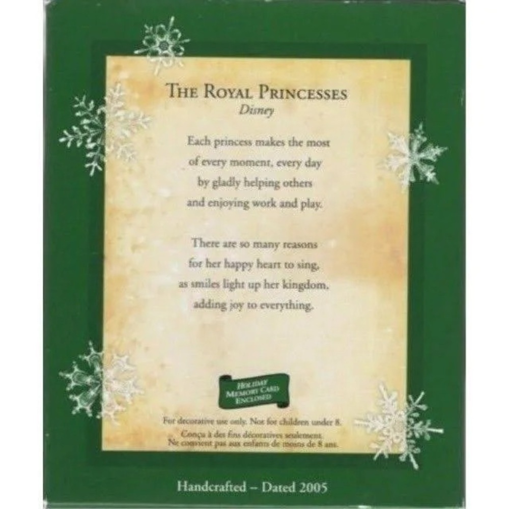 NWT Hallmark Keepsake Ornament 2005 Miniature: The Royal Princesses Disney - Picture 4 of 4